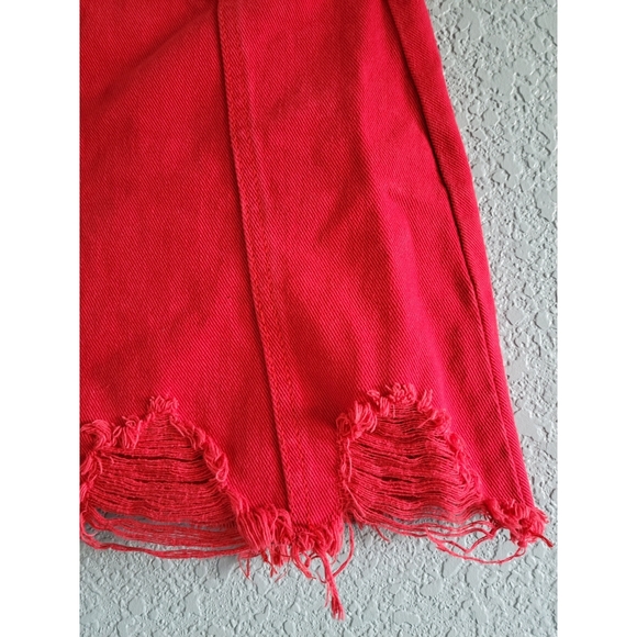 Sunset + Spring | Distressed Denim Mini Skirt - Picture 4 of 7